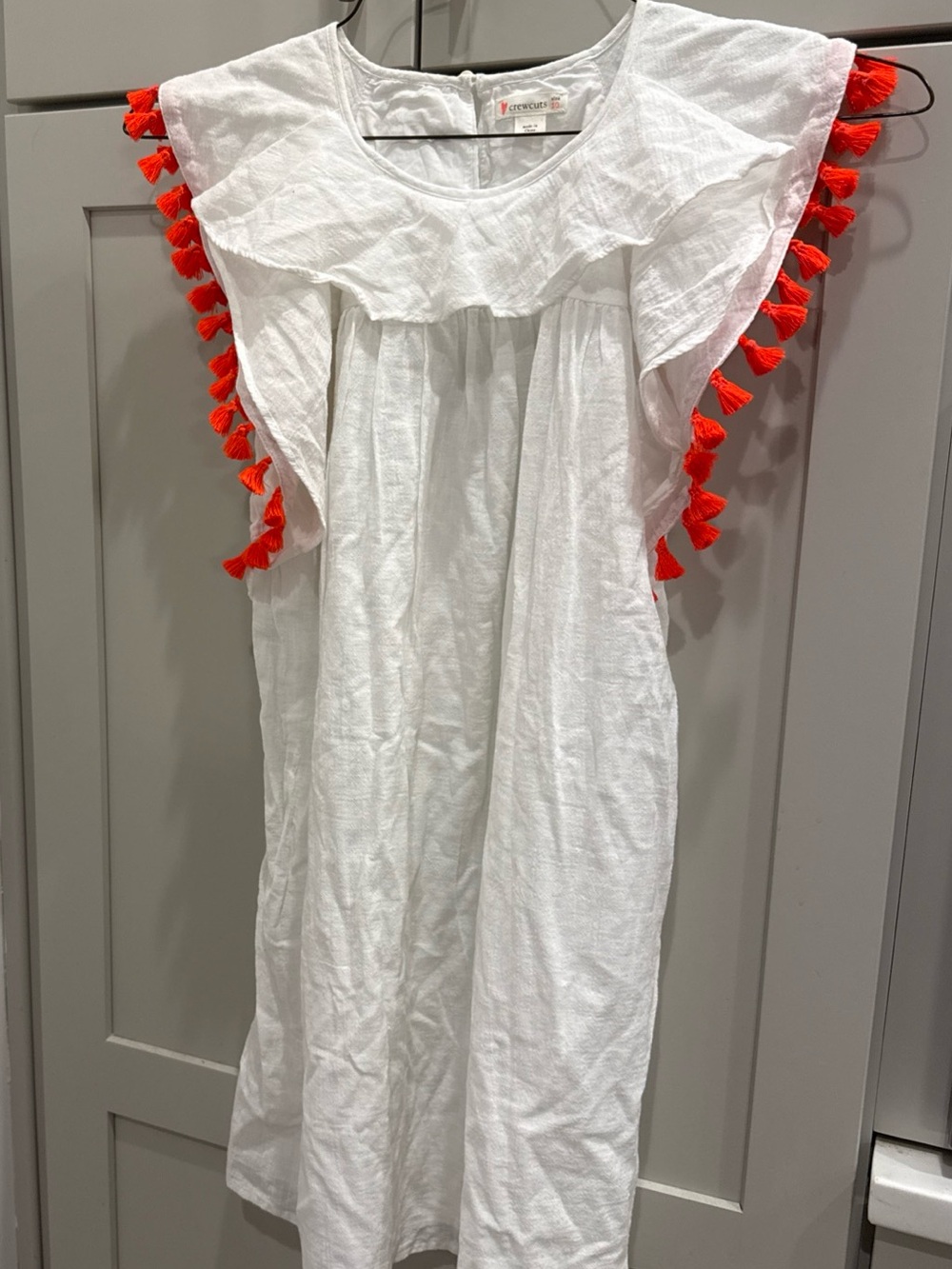 Crewcuts White Tank Top with Red Heart Detail